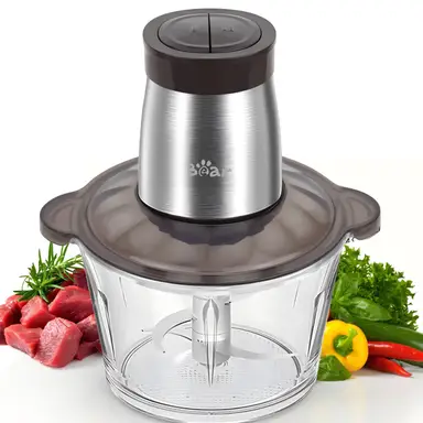 BEAR Chopper QSJ-D03W5 2L 300W 2 Speed 304 Stainless Steel Blades