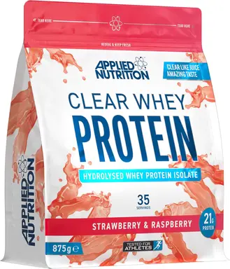 Applied Nutrition Clear Whey Protein Nutrition Powder Strawberry & Raspberry Flavour - 875g