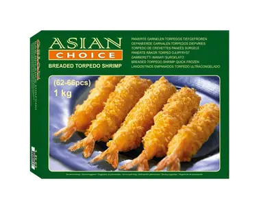 Asian Choice Crevettes panées Torpido 62-66 pièces 1000 g