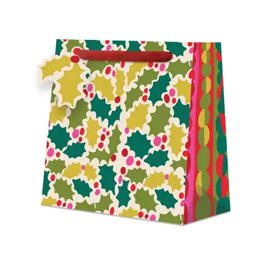 Raspberry Blossom Holly and Cheer Small Gift Bag
