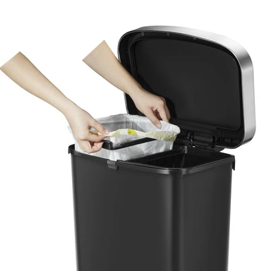 EKO Hana Recycling Bin 25+25L - Black
