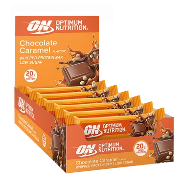 Optimum Nutrition Barre protéinée soufflée chocolat-caramel 60 g x 10