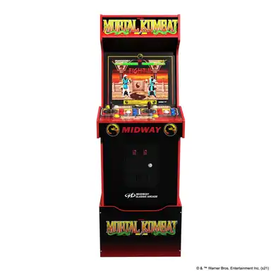 Arcade1Up Borne d'arcade Midway Legacy Mortal Kombat 30e Anniversaire - Sous licence officielle - Écran LCD 17 pouces - 14 jeux intégrés - Marquee lumineux et rehausseur inclus