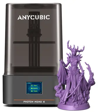 ANYCUBIC JB-versie Photon Mono 4 10K Resin 3D-printer, 7-inch monochrome LCD, LighTurbo Matrix-lichtbron, tot 70 mm/u snelle printen, 153,4×87×165 mm bouwvolume