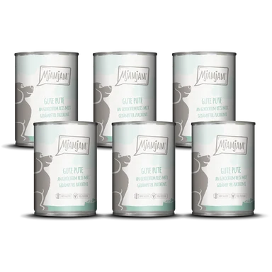 MjAMjAM Gute Pute an gekochtem Reis mit gedämpfter Zucchini 6 x 400 g