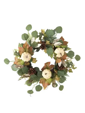 50cm Autumn Pumpkin Wreath
Rattan base
Natural Material: Pinecone