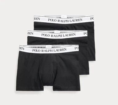 Ralph Lauren Classic Stretch-Cotton Trunk 3-Pack - Black White