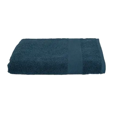 Atmosphera Serviette de bain en coton bleue égéen - 100 x 150 cm 
