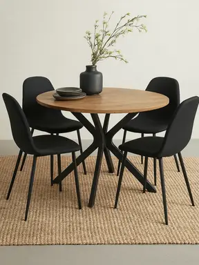 Interiors by Premier Dining Chair Salford Black 4pcs