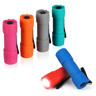 EverBrite 6-Pack Mini LED Torches， Colorful Pocket Torches for Kids and Adults， Ideal Camping Hiking Outdoor Party， Includes Batteries