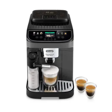De'Longhi Magnifica Evo Next ECAM310.60.GB Kaffeevollautomat - 2,4'' TFT Farbdisplay,  10 Rezepte, 3 Benutzerprofile, LatteCrema Milchsystem, 2-Tassen-Funktion, Grau