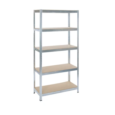 Starck zwaar metalen opbergrek - 180 x 90 x 40 cm - 5 MDF-planken - draagvermogen 175 kg per plank