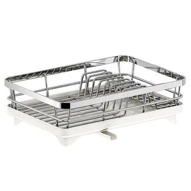 Maxcook égouttoir à vaisselle en inox avec égouttoir - égouttoir à vaisselle monocouche gain de place, grand rangement de cuisine, égouttoir à vaisselle de plan de travail 42*29*12,7 cm Modèle : MCWZ0010
