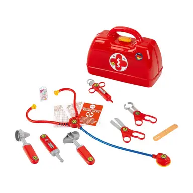 Theo Klein 4457 Doctor's Case | With Stethoscope, Thermometer, Syringe and More | Robust Case with Practical Carry Handle | Dimensions: 24 cm x 11 cm x 19 cm | Toy for Children from 3 Years