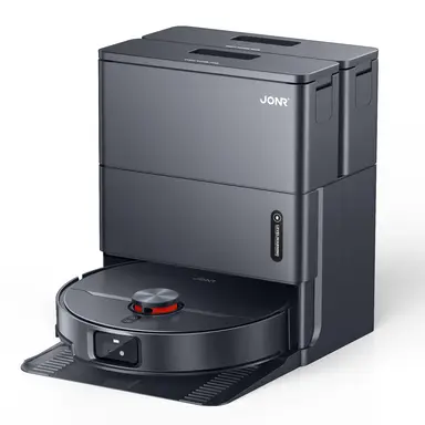 JONR X1 Max All-in-One Roboter Staubsauger, erweiterbare Doppelarme, 20 kPa Saugkraft, 75 ℃ Heißwasserwäsche, 45 ℃ Heißlufttrocknung, verhedderungsfreie Haarentfernung, KI-Hindernisvermeidung