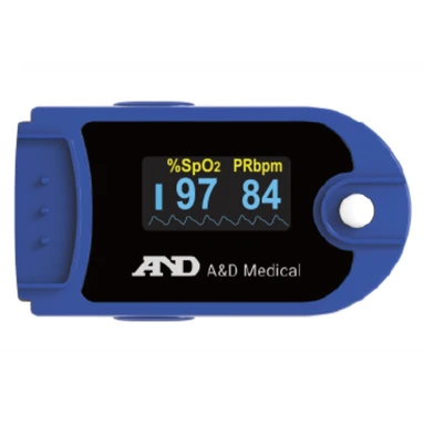 A&D Medical Fingertip Pulse Oximeter – SpO₂ and Pulse Rate Monitoring, Compact and Lightweight – Blue, UP-200