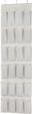 ANQI 24 Medium Pocket Over-the-Door Hanging Shoe Organizer， Light Grey, New Year Sale , Top gift picks