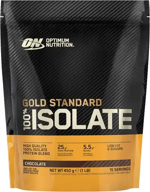 Optimum Nutrition Gold Standard 100% Isolate poudre protéinée chocolat - 450 g - 15 portions