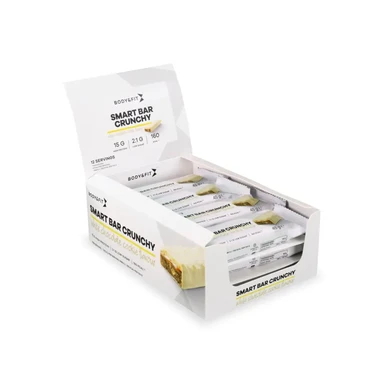Body&Fit Smart Crunchy Lot de 12 barres protéinées saveur chocolat blanc et cookies - 540 g