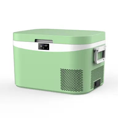 BINGI Kompressor Kühlbox 12.8L Mini Tragbarer Elektrischer Kühlschrank 12/24V DC Elektrischer Gefrierschrank Tragbarer Gefrierschrank für Auto LKW Picknick Camping und Heimgebrauch
