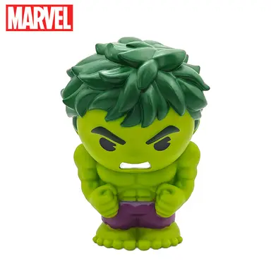 1pc Marvel Hulk Piggy Bank Coin Bank Officially Licensed Avengers Superhero Cute Cartoon Figurine Money Box Savings Jar 3D PVC Waterproof Shatterproof Home Decor Collectible Desktop Organizer Gift