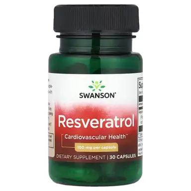 Swanson Resveratrol Antioxidant 100mg Daily Wellness Support Capsules - 30 Capsules