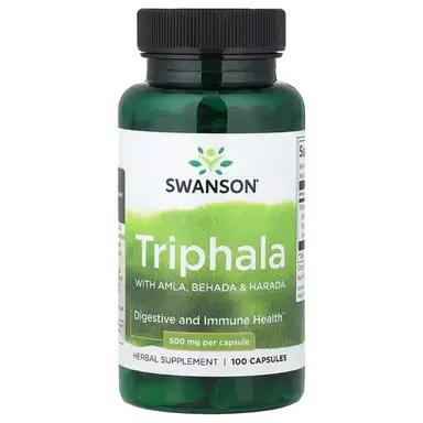 Swanson Triphala Digestive Support 500mg Capsules - 100 Capsules
