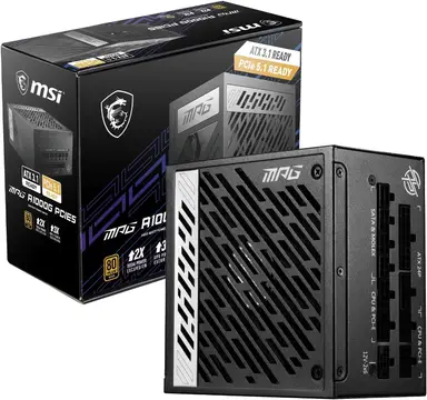 MSI MPG A1000G PCIE5 UK PSU 1000W 80 Plus Gold Power Supply