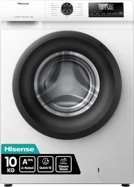 Hisense 1 Series WF1Q1041BW 10kg 1400rpm Freestanding Washing Machine - White - A Rated