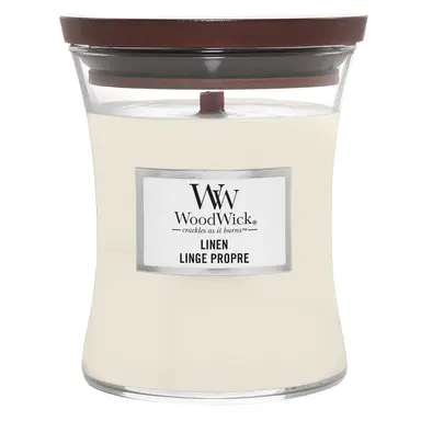 Woodwick Linen Medium Hourglass Candle