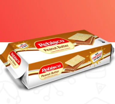 Rebisco Peanut Butter Cream Filled Cracker Sandwich 10 pack - 32g