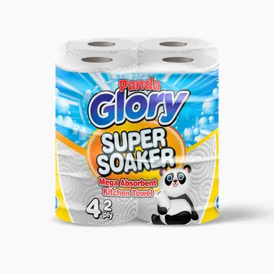 Panda Cuddle Glory Kitchen Towel, 2-Ply, 24 Rolls