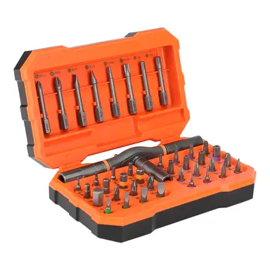  IFIXPRO 42 in 1 Magnetic Screwdriver, Screwdriver Set, Multi Bit Ratcheting Screwdriver Set with Storage Case Repair Tool Kit for Computer, Eyeglass, Bicycles, Watch, Ring Doorbell, Furniture and DIY(Orange)