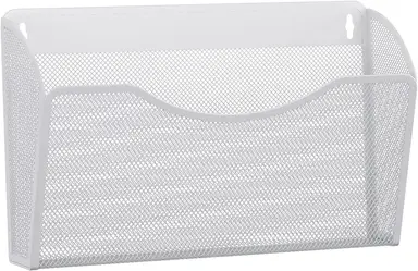 1 Zak Landschap A4 Mesh Wandbestandhouder, Wit