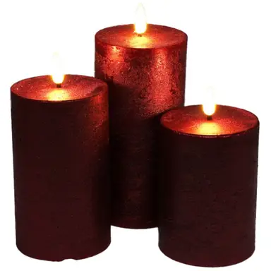 LED-Kerzen-Set mit 3 Stück