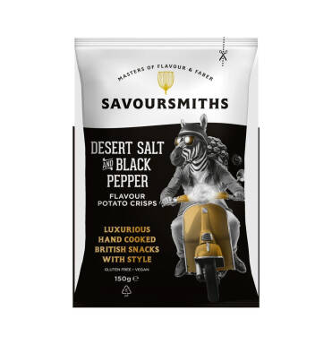 Savoursmiths - Desert Salt & Black Pepper Flavour Potato Crisps - 150g