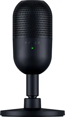 Razer Seiren V3 Mini - Ultrakompaktes USB-Mikrofon (14mm Supernieren Kondensatormikrofon, Tap-to-Mute-Sensor mit LED-Anzeige, integrierter Stoßdämpfer, Plug-and-Play Design) Schwarz