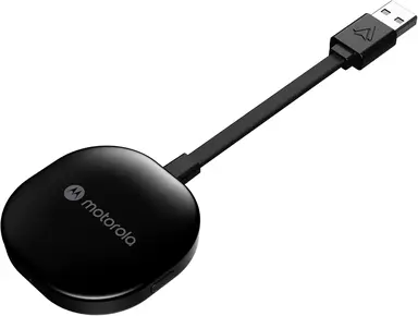 Motorola MA1 Wireless Android Auto Car Adapter - Instant Connection from Smartphone to Screen with Easy Setup - Direct Plug-in USB Adapter - Secure Gel Pad Included