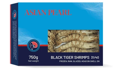 Mooijer Black Tiger Garnelen 31/40 1kg (750g netto)