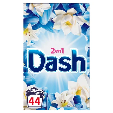 DASH Lessive poudre 2en1 Air frais et Fleurs blanches 44 doses 2,2 kg