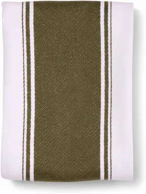 Dexam Tea Towel Love Colour Striped 100% Cotton Olive Green 45x70cm