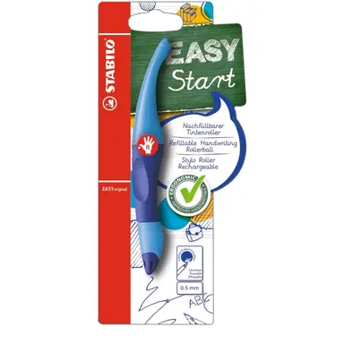 STABILO EASYoriginal - Ergonomic Rollerball - Right-Handed - Pack of 1 - Dark Blue/Light Blue