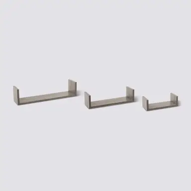 Wandplank Edge Eiken Grijs Set van 3
