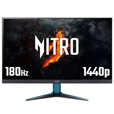 Acer NITRVG2 Nitro VG272UV3 gaming monitor - 27", Quad HD, 180Hz, 0.5ms, FreeSync Premium, DisplayHDR 400, HDMI & DP