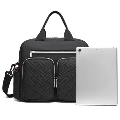 kono Baby Changing Bag Weekender Travel Nappy Tote for Mom and Dad Convertible Messenger with Insulated Pockets (Medium Bag Dark Grey)