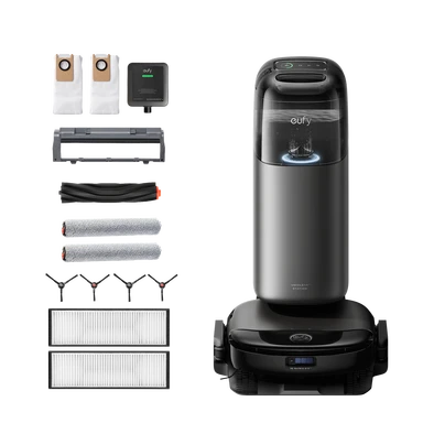 eufy Omni S1 Pro, Robot Vacuum Cleaner with Mop, HydroJet, Incredible Suction, Obstacle Avoidance,Eco-Clean Ozone, Lift Mop, Auto Washing & Drying, Auto-Emptying, Detergent Dispenser