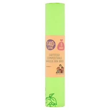 Eco Green Living Compostable 140L Bin Liners (5 Bags) 140l
