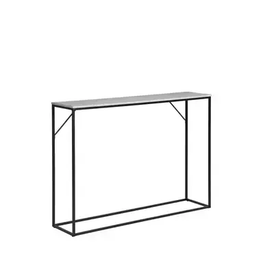 HOUSE NORDIC Table console, 1 étagère, aspect traverliné, cadre noir, 110 x 26 x 80 cm