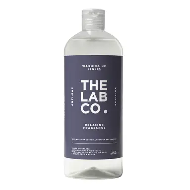 The Lab Co. Antibacterial Washing Up Dishwashing Liquid | Tough on Grease Dish Soap | Gentle on Hands | Non-Toxic, EDC-Free, Plant-Based Formula | 750ml | Relaxing Scent Cotton Lavender & Jasmine