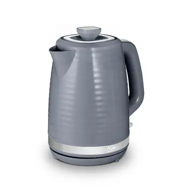 Tower T10077GRY Saturn Kettle With Quick Boil, 1.7L, 3000W, Grey With Chrome Accents
